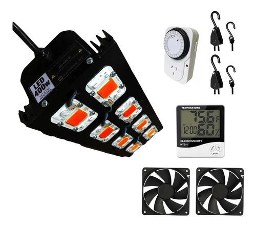 Kit Cultivo Luz Led Indoor 400w + Kit Ventilación Completo