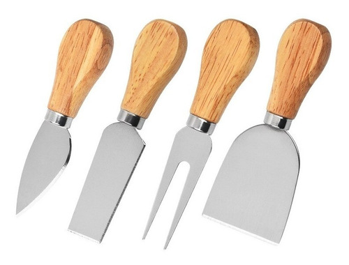 Set De 4 Cuchillos Cortador Rebanador De Quesos Cocina