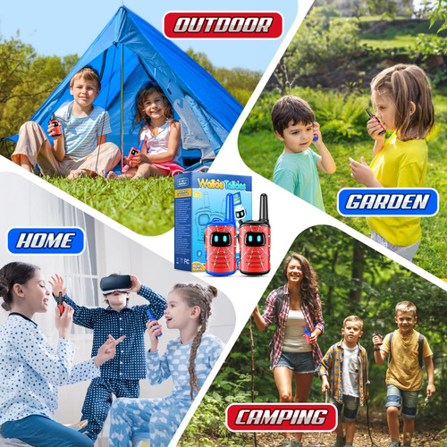 Walkie Talkies 2 Radios Araña Rojo Niños Regalo Navidad