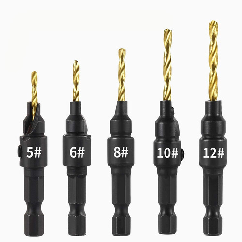 Xnrtop Herramienta De Carpintería Avellanador Brocas Set 1/4