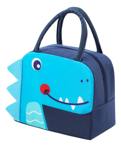 Lonchera térmica para niños con asa Dino Blue