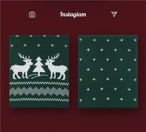 2 Piezas Bufandas Tejidas Con Renos Navideños For Parejas