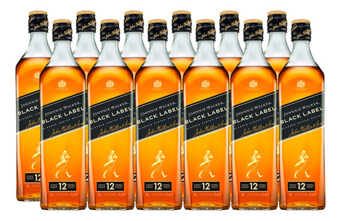 Whisky Johnnie Walker Black Label 750ml Pack 12 Piezas 