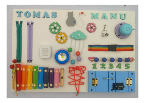 Tablero Sensorial Mural Ser Selva Panel Didáctico Montessori