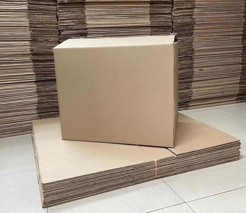 Caja De Cartón Corrugado. Con Dimensiones: 60 X 39 X 50 Cm