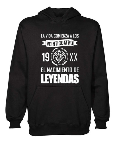 Buzo Canguro La Vida Comienza A Los 24 Nacimiento Hoodie