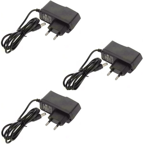 Kit 3x Pcs Fonte Bivolt 100v-240v Dc Plug P4