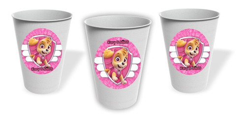 Vasos Skye Patrulla Canina Personalizados Pack X10