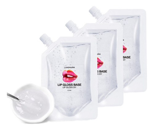 3×um Brilho Labial Transparente Diy Vm8a, Base Hidratante