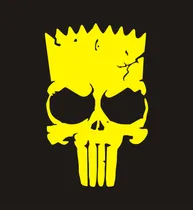 Comprar Calcomanía Bart Simpson Punisher Calavera