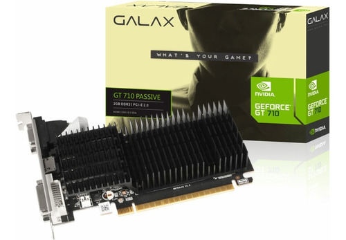 Imagem 1 de 3 de Placa De Video Gt 710 2gb Ddr3 Nvidia Geforce Galax 64bits