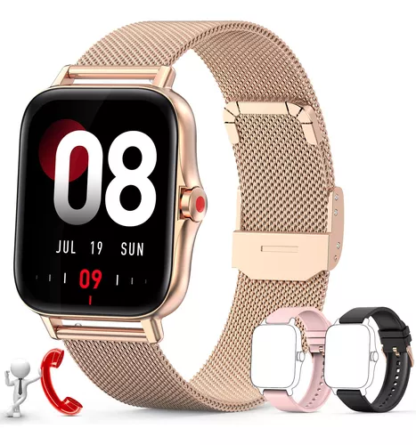 Reloj inteligente mujer con recibir/hacer llamada,1,2 fitness tracker,  seguimiento de la salud femenina,DIY Esfera Reloj, más de 100 modos  deportivos