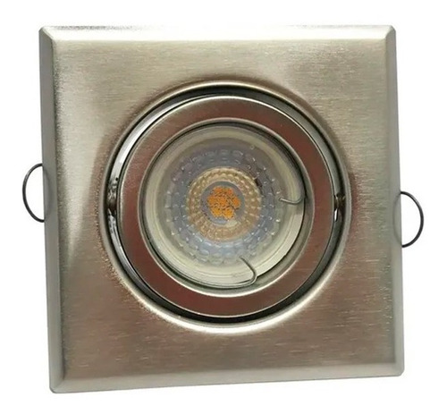 Imagen 1 de 10 de Pack 10 Spot Embutir Platil Lampara Dicroica Led 7w