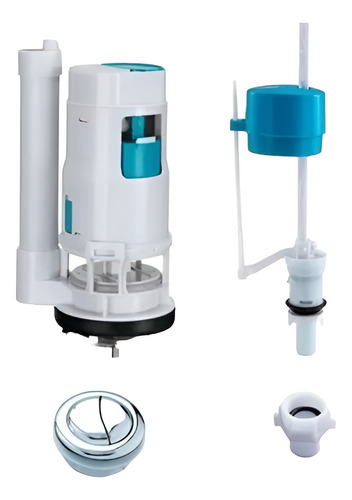 Kit Estanque Wc Universal Boton Descarga Y Fijacion Superior
