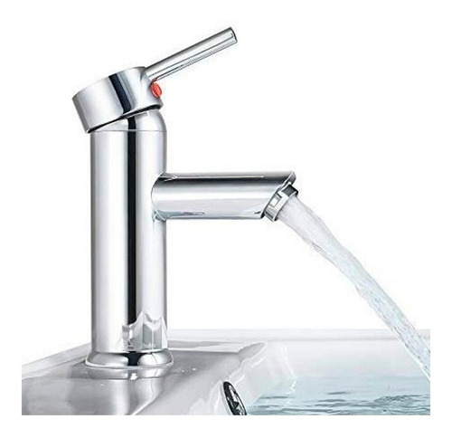 Llave Monomando Lavatorio Lavamanos Modern Plateado Cromado