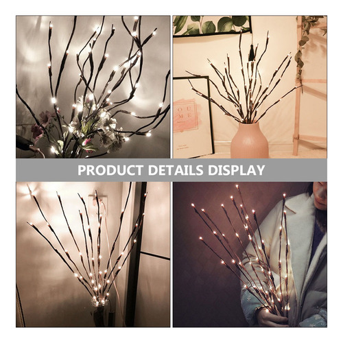 3 Luces Para Arreglos Florales, 20 Luces Led De Ramas Simula