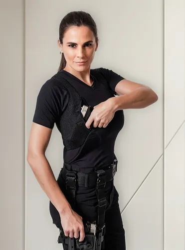 Remera Spy Cover Cop Para Portacion De Arma Mujer Femenino