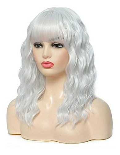 Tophr Wig Negro Con Bragas Resistente De Calor 6741e