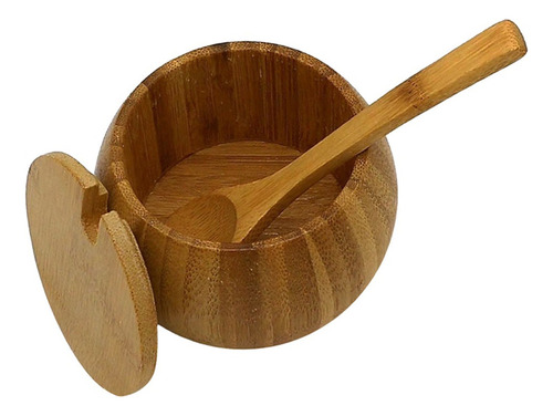 Xiaery Tarro De Especias De Madera De Bambú Tazón De Azúcar