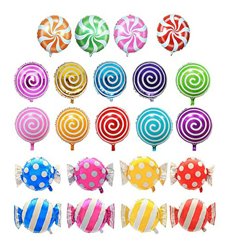 42 Pc 18  Caramelo Globos Dulces, Globo Lollipop Redondo, Bo