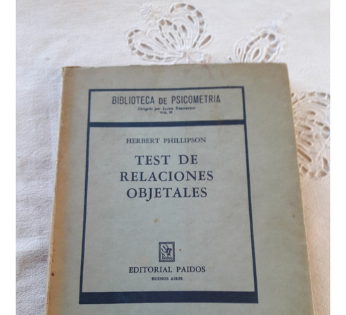 Test De Relaciones Objetales - Herbert Phillipson - Paidós