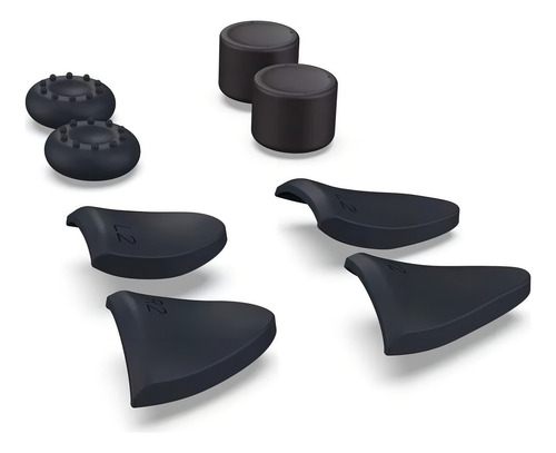 Kit Caps Thumb Grips Cover Trigger Para Ps5 Playstation 5 Ps Cor Preto