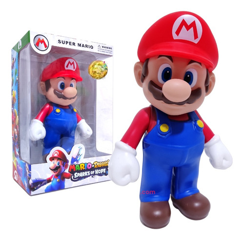 Super Mario Bros Muñeco Caucho Caja Juguete Mario 