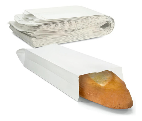 Bolsa Sobre Papel Sulfito Blanco Panaderia N 4a X 500u Blanco Papel Sulfito N 4a
