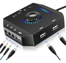 Comprar Tarjeta De Sonido Externa T10, Adaptador De Audio Usb Phoin. Color Negro