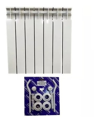 Imagen 2 de 4 de Radiador Caldaia 7 Elementos Con Kit Instalación Gratis