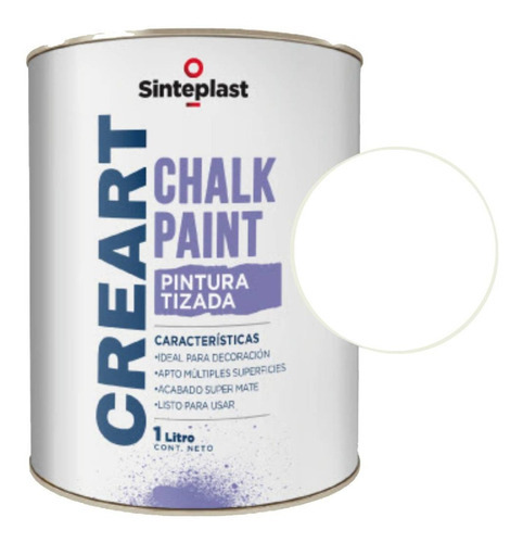 Creart Chalk Pintura A La Tiza Sinteplast 1l Color Laca Protectora