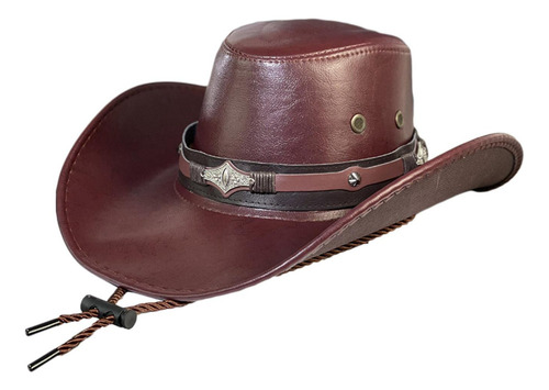 Sombrero De Vaquero Con Correa Ajustable Para La Barbilla,