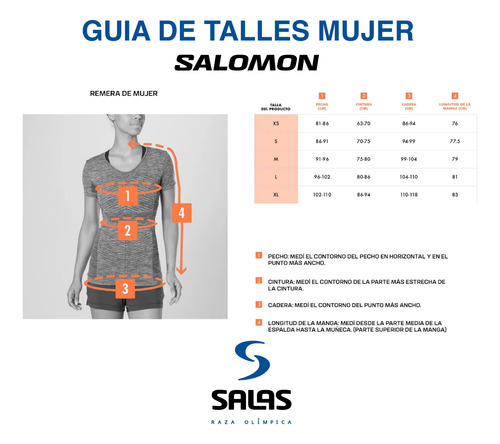 Remera Salomon Mujer Técnica Importada - Salas