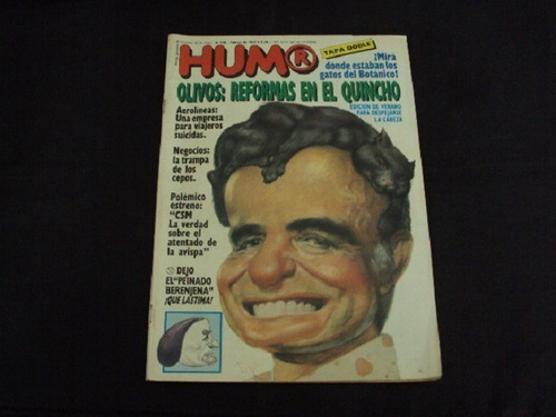 Revista Humor # 308 (febrero 1992) Tapa Menem Y El Quincho