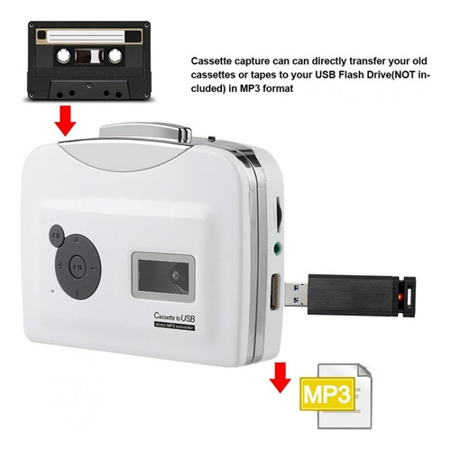 Portable Cassette Tape Para Mp3 Convertidor Usb Flash Drive