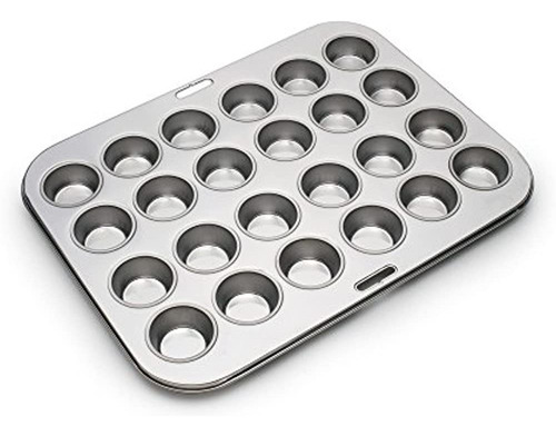 Fox Run 4866 Mini Muffin Pan 24 Taza De Acero Inoxidable