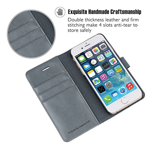 Ocase Estuche Tapa Protector Pantalla Para iPhone 6 Gris