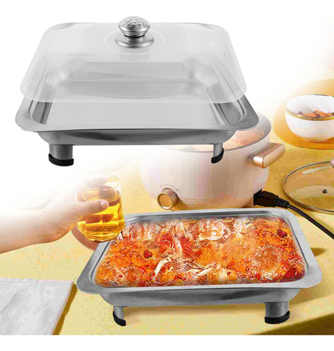 Sartén Para Asar Pescado Con Tapa De Acero Inoxidable,