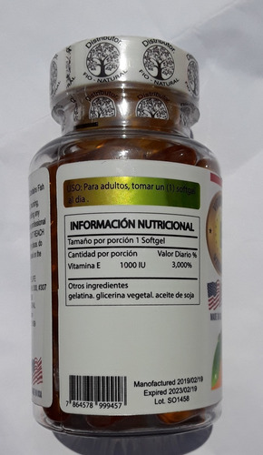 Imagen 3 de 4 de Vitamina E De 1000 Iu Promo 3 Antioxidante Esencial Juventud