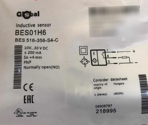 Indutivo M12 4mm Pnp Balluff Bes01h6 Bes 516-356-s4 Bes02jm