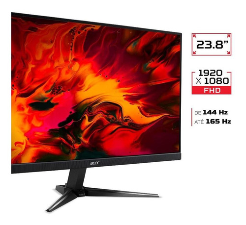 Imagem 6 de 7 de Monitor Acer Gamer Nitro 23.8 Fhd 165hz 1ms Freesync Qg241y