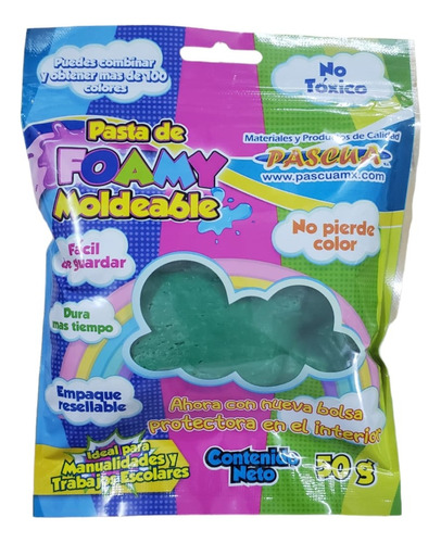 Foamy Moldeable Con 50gr Verde Bandera Pascua