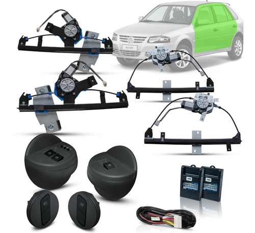 Kit Vidro Elétrico Gol G4 4p Completo Inteligente 2009