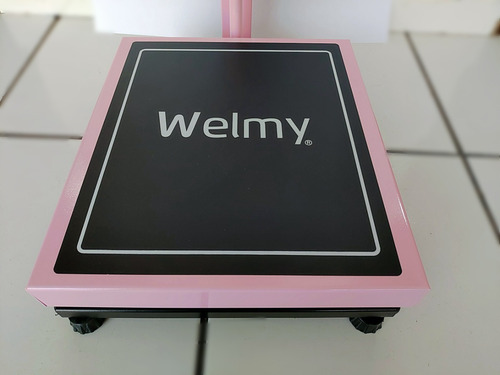 Imagem 6 de 9 de Balança Médica Eletrônica Antropômetro W200a 100g Rosa Welmy