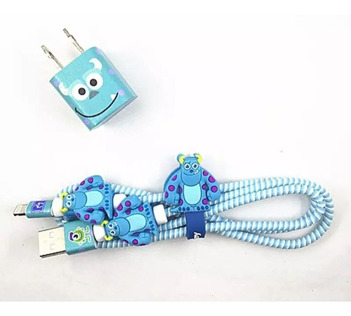 Kit Protector De Cable Sully Cargador Monster Inc Cargador