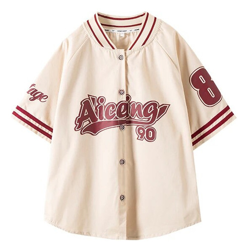 Cardi De Béisbol Con Estampado De Ropa De Hip Hop Para Niños