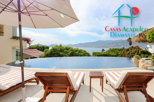 Cad Las Brisas Villa Del Sol. Terraza Con Asoleadero. Alberca Con Jacuzzi Y Palapa Con Wet Bar
