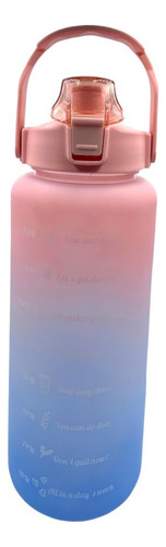 Vaso Termo Botella Deportivo Motivacional Kawaii 2 Litros