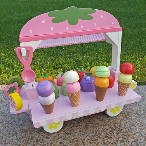 Carrito De Helado De Juguete, Juego De Rol Con Cuchara,