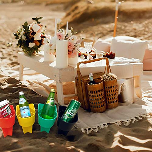 Portavasos De Playa Con Bolsillo Portavasos De Arena Multifu
